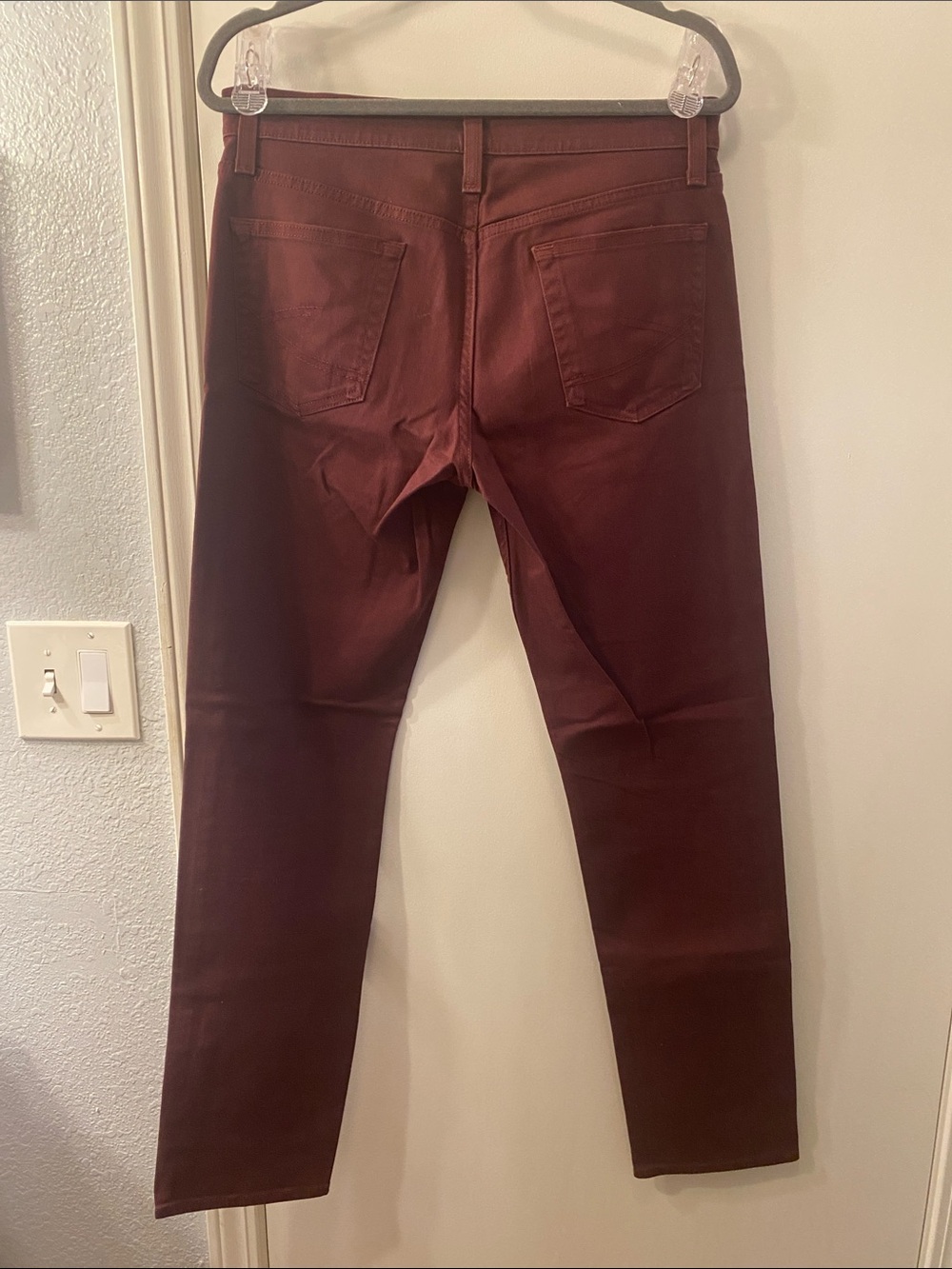 Women's Skinny Jeans in Deep Burgundy - Rocawear - Picture 2 of 3